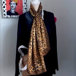 Leopard silk scarve /hair wrap OZ